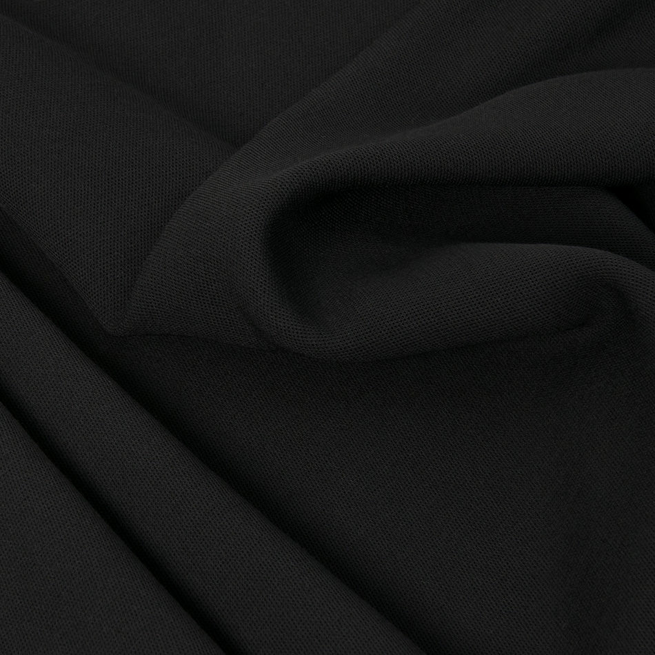 Black Wool Viscose Blended Fabric 1864 - Fabrics4Fashion