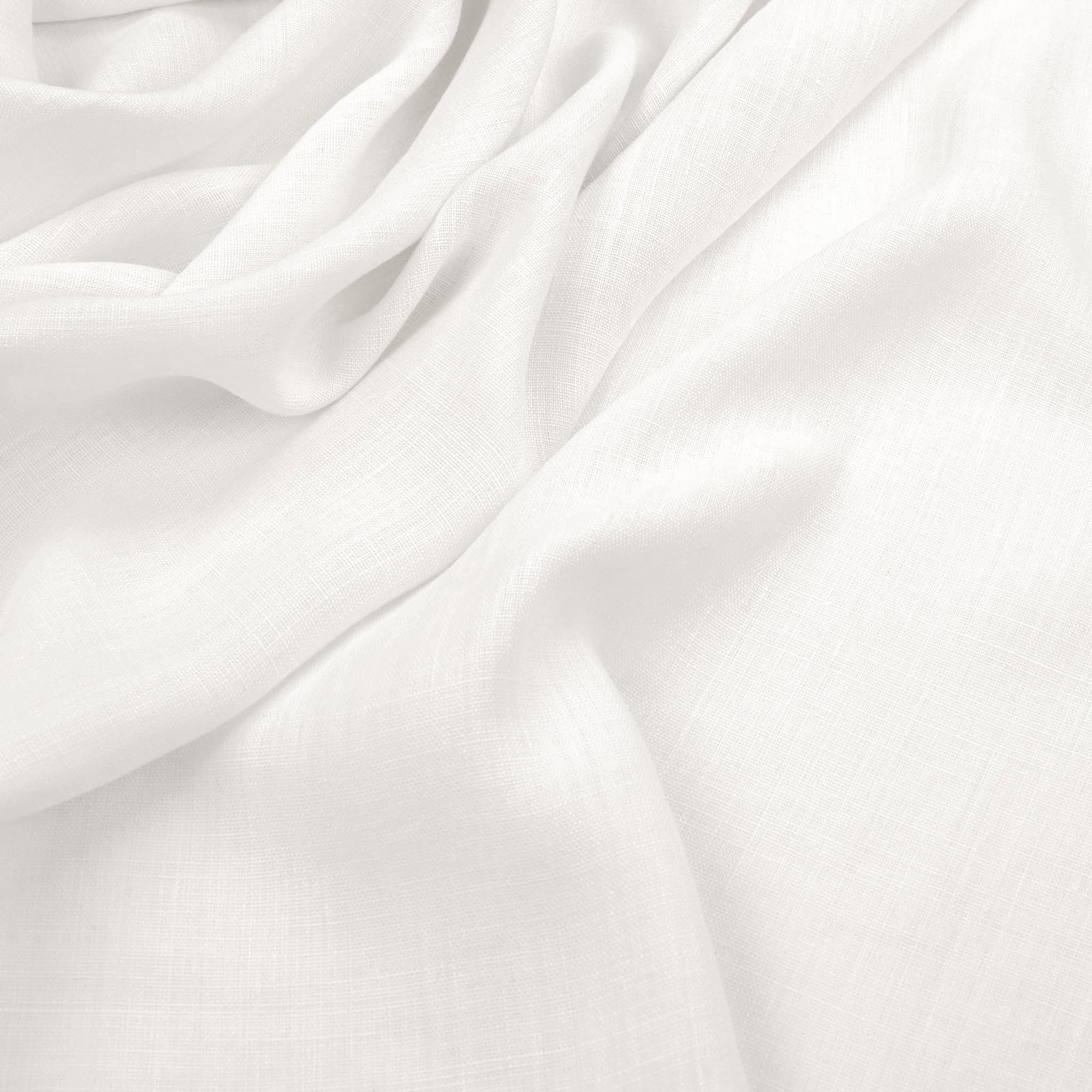 White Linen Fabric 98208