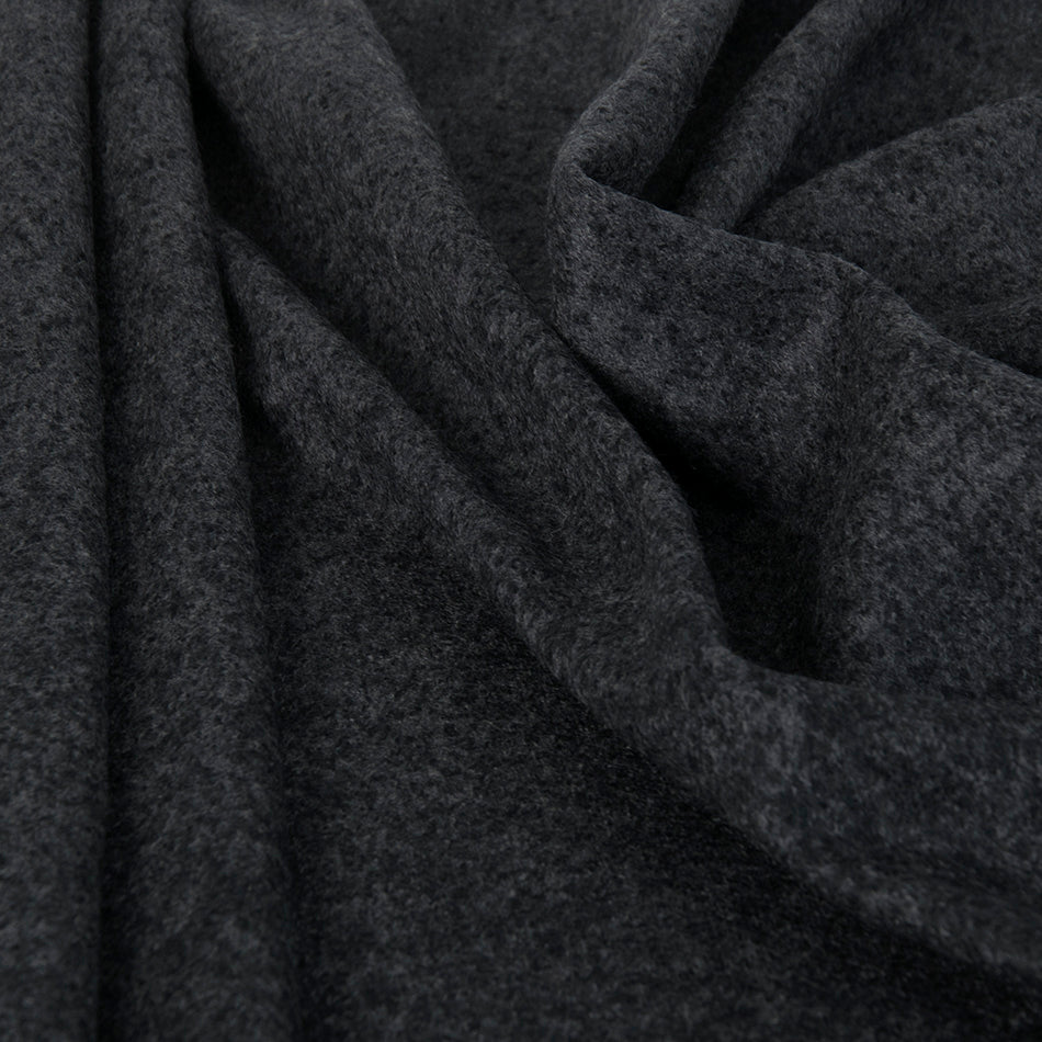 Charcoal Fleeced Wool 2439 - Fabrics4Fashion