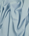 Baby Blue Polka-Dot Flock Fabric 99764