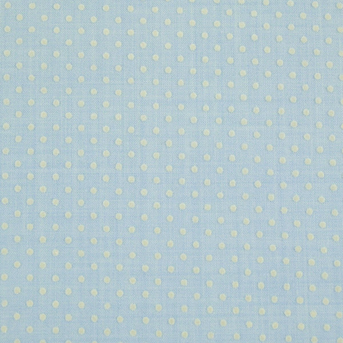 Baby Blue Polka-Dot Flock Fabric 99764