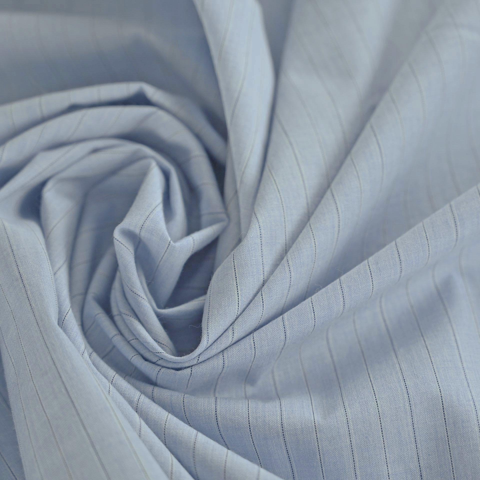 Blue Striped Shirting Fabric 98137