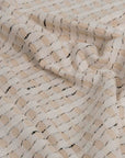 Beige & Cream Abstract Cotton Blend Jacquard 1597 - Fabrics4Fashion