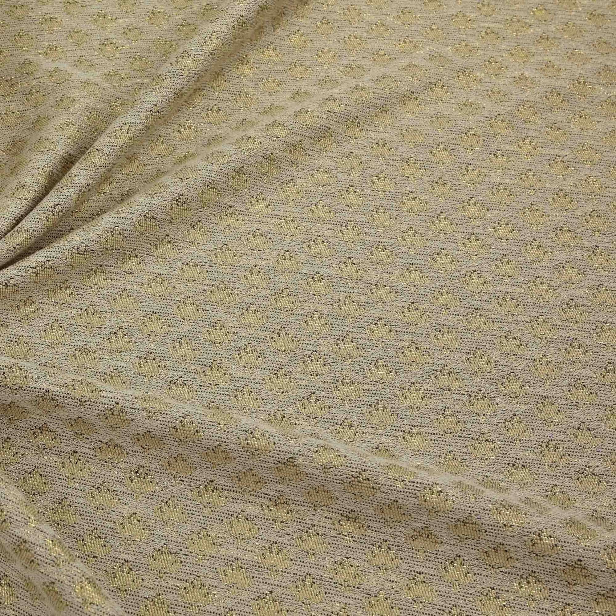 Beige Gold Floral Jacquard 98903 - Fabrics4fashion