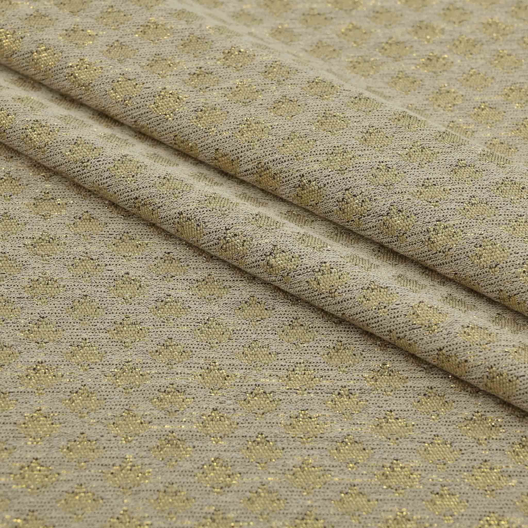 Beige Gold Floral Jacquard 98903 - Fabrics4fashion