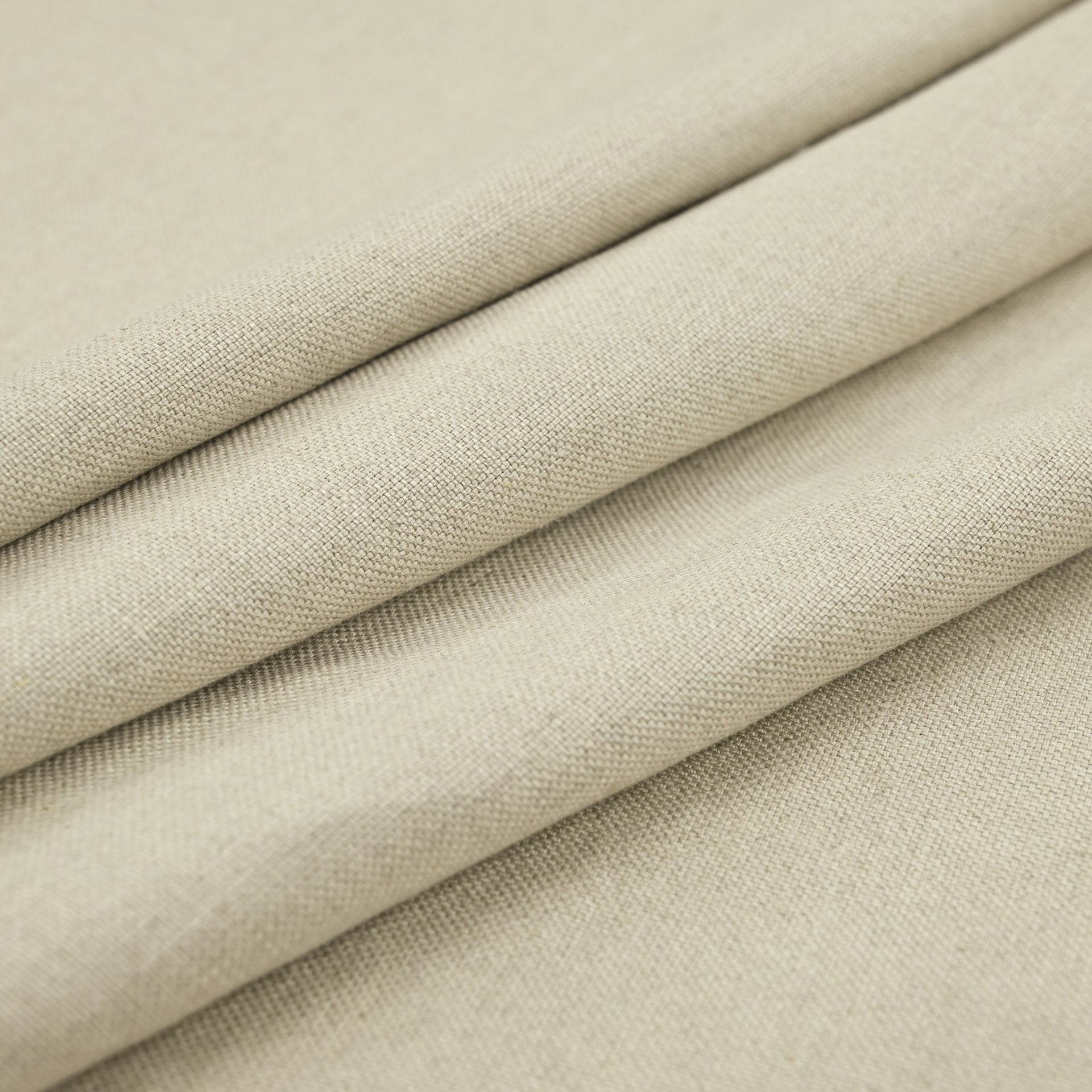 Beige Linen Fabric Prewashed Twill - Linen fabric - LinenMe