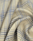 Beige and Blue Coating Fabric 5625