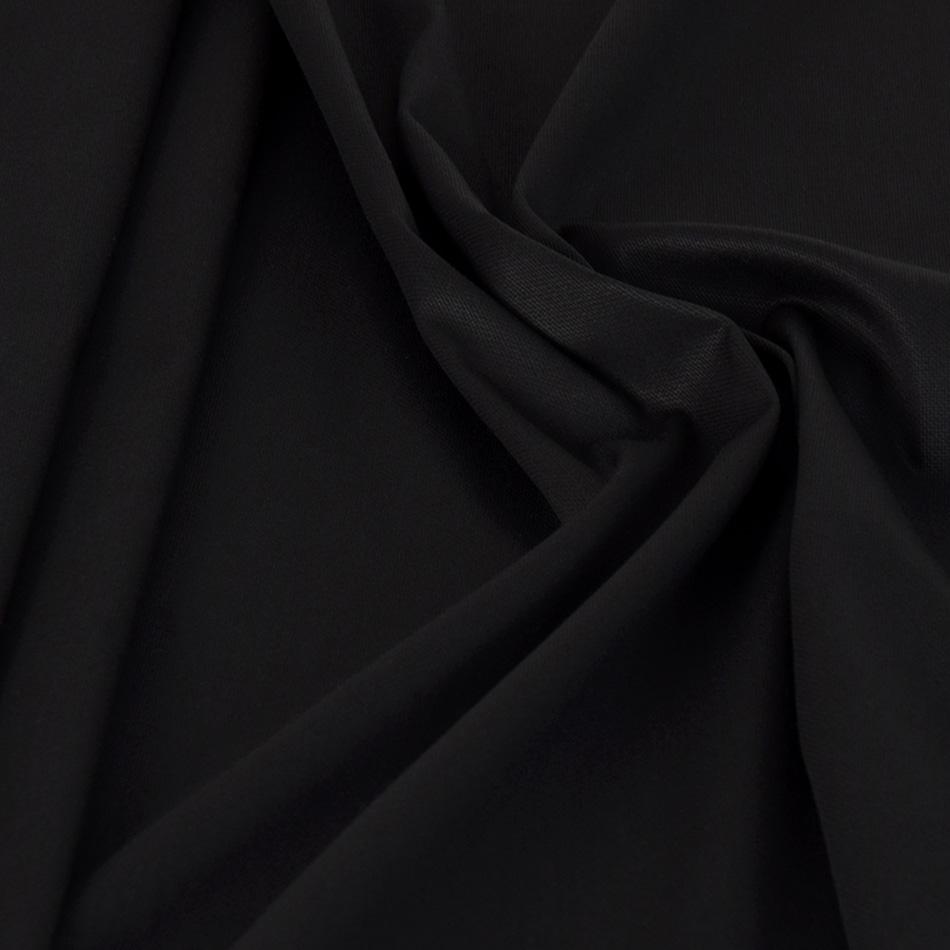 Black Cotton Stretch Pique Fabric 438 - Fabrics4Fashion