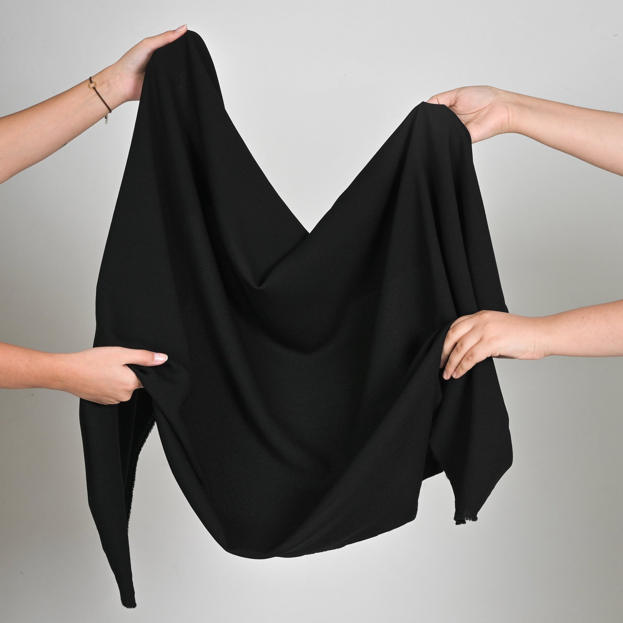 Black Crepe Fabric 2494