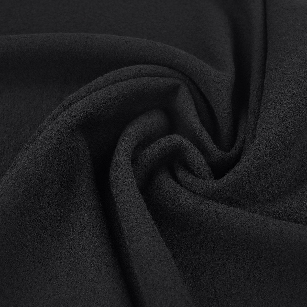 Black Curly Coating Fabric 97516