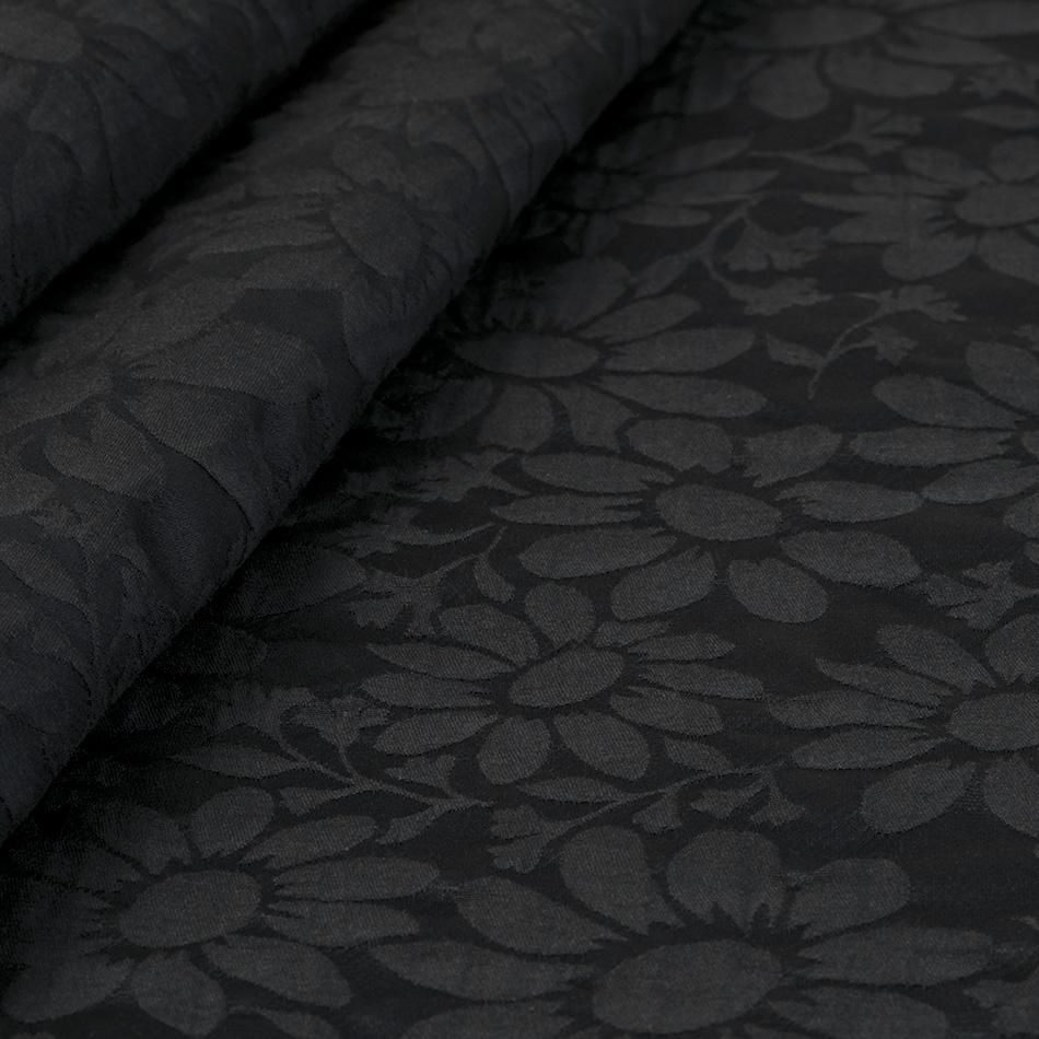 Black Floral Jacquard 2875 - Fabrics4Fashion