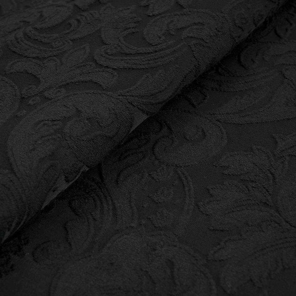 Black Floral Jacquard 99801 - Fabrics4Fashion