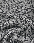 Black Floral Jacquard Fabric 3282