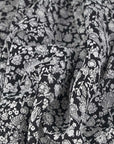Black Floral Jacquard Fabric 3282