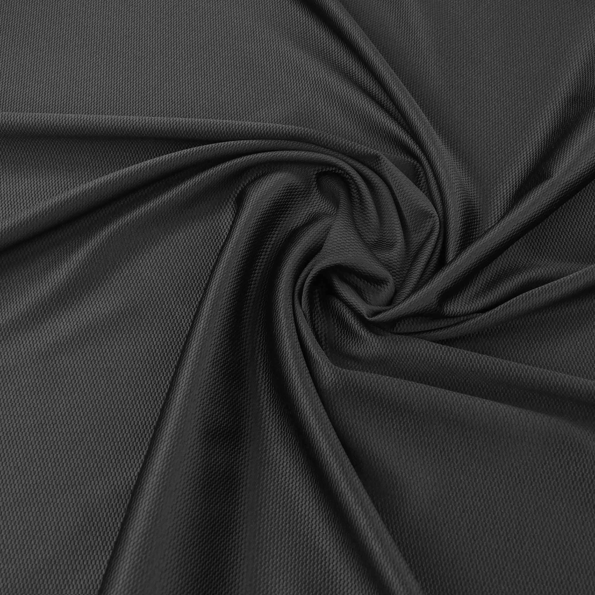 Black Micro Jacquard Fabric 97083
