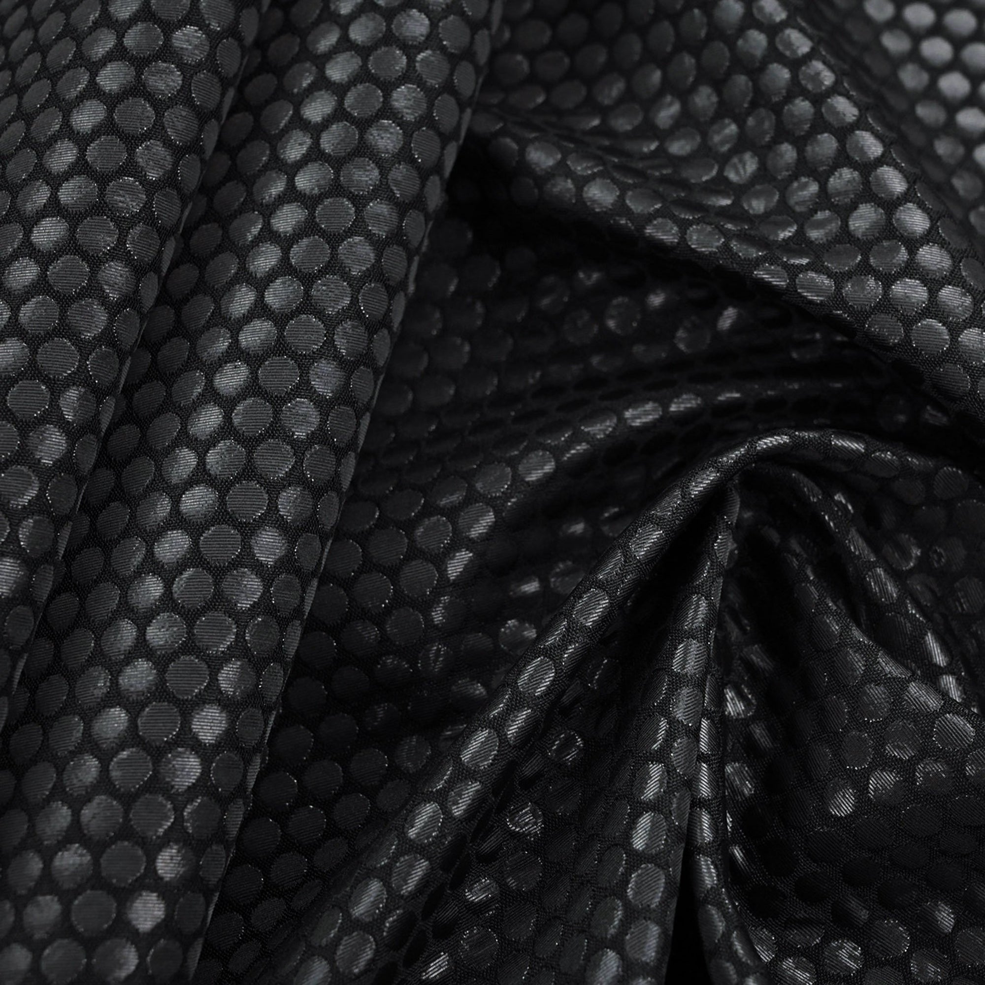Black Geometric Jacquard Fabric 97114