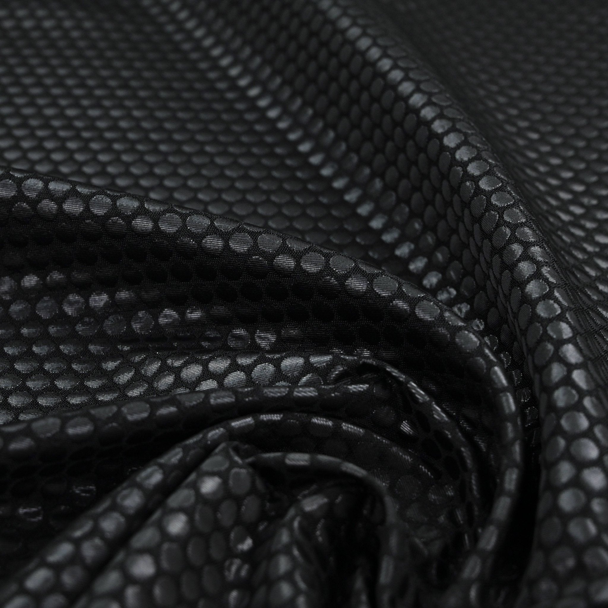 Black Geometric Jacquard Fabric 97114