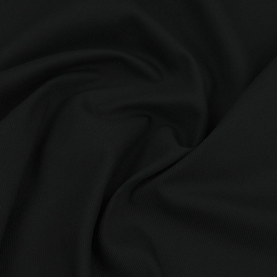 Black Heavy Stretch Twill Fabric 98333