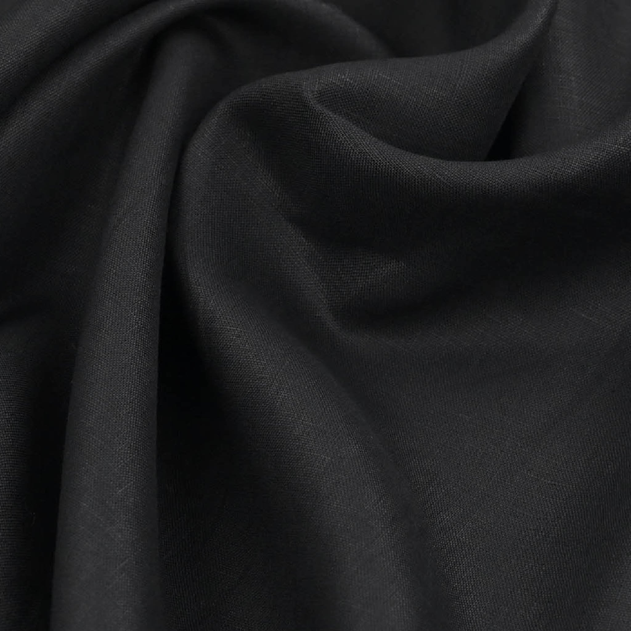 Black Linen Fabric 98186