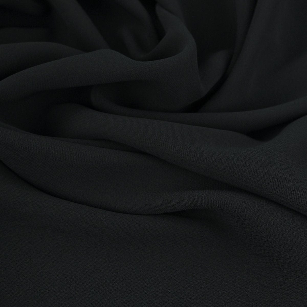 Black Midweight Crepe Fabric 97046