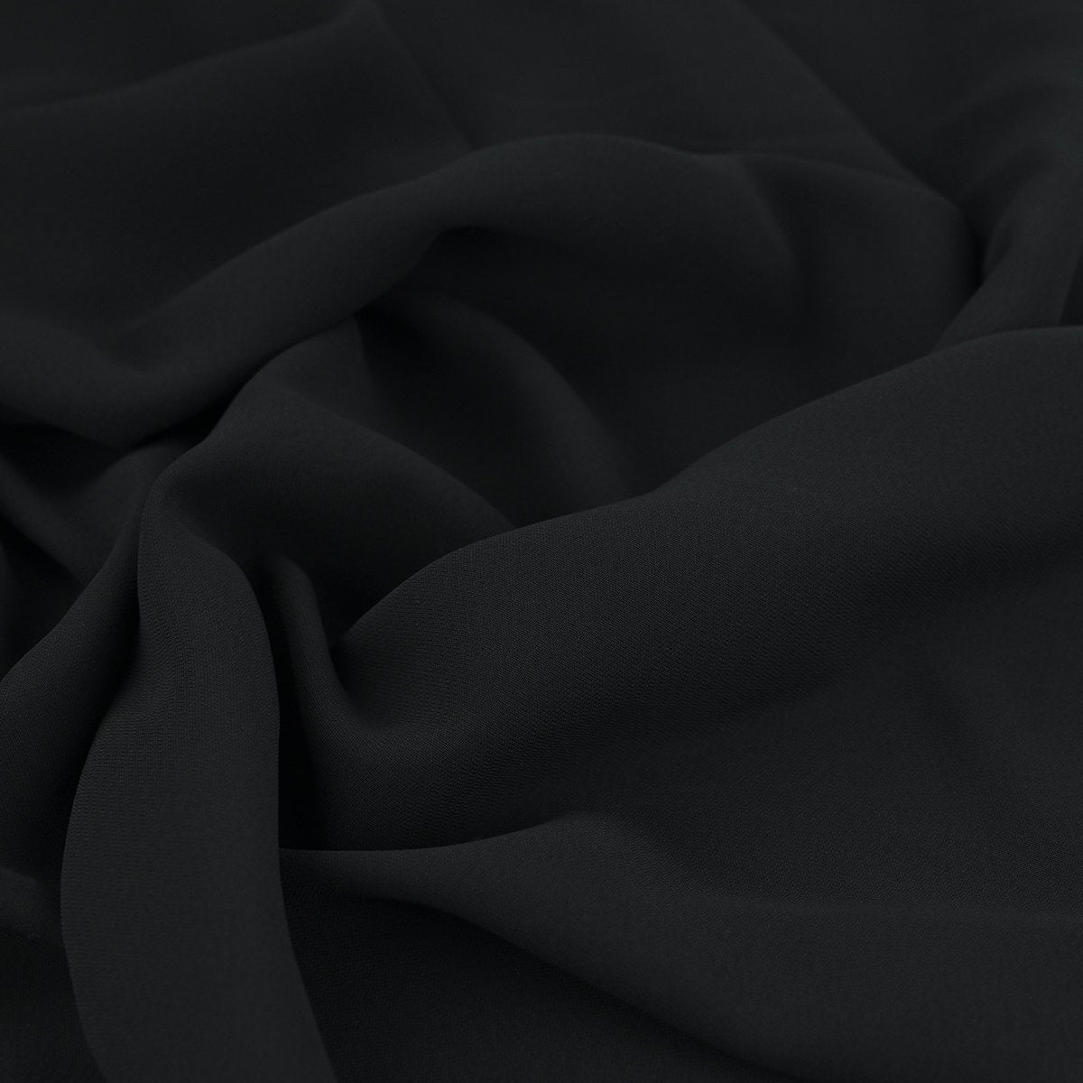 Black Midweight Crepe Fabric 97046