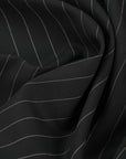 Black Pinstripe Suiting Fabric 97565