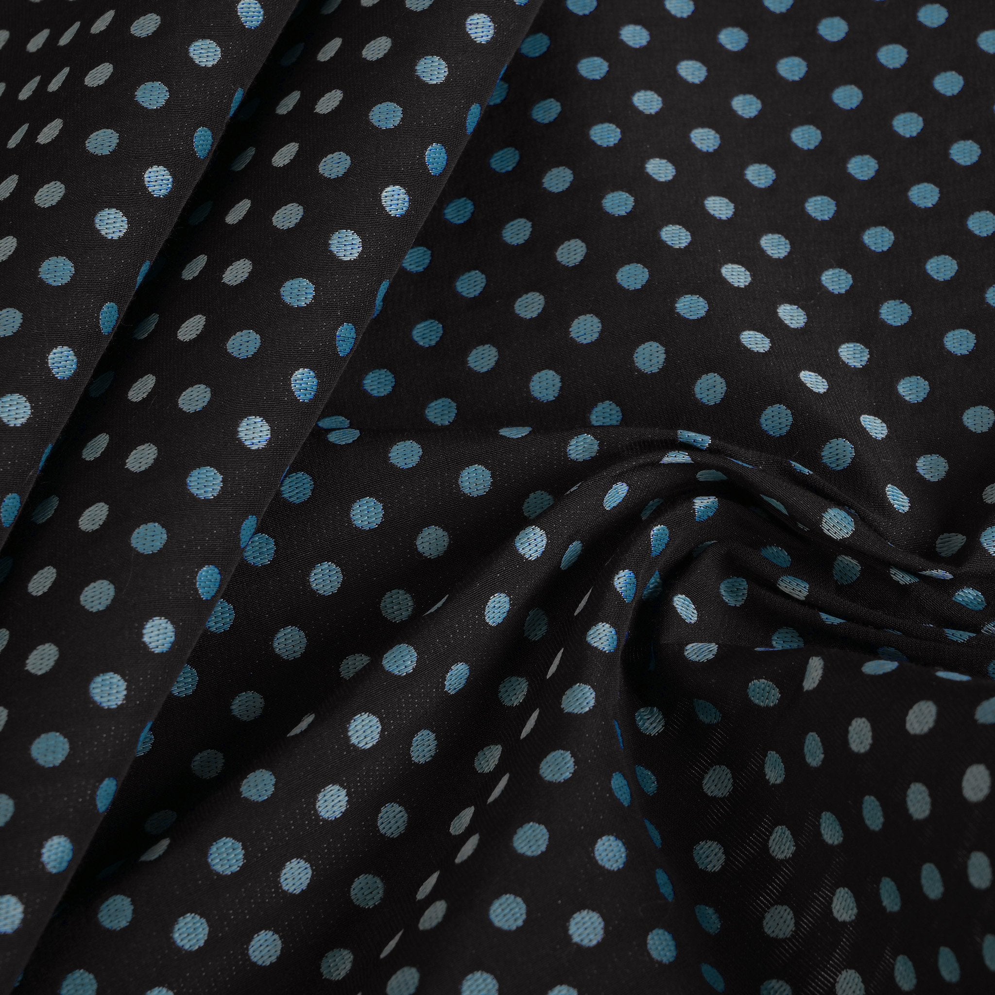 rose original jacquard filling JK【black】 Rose Satin Jacquard Fabric - Black Polyester Double-Sided