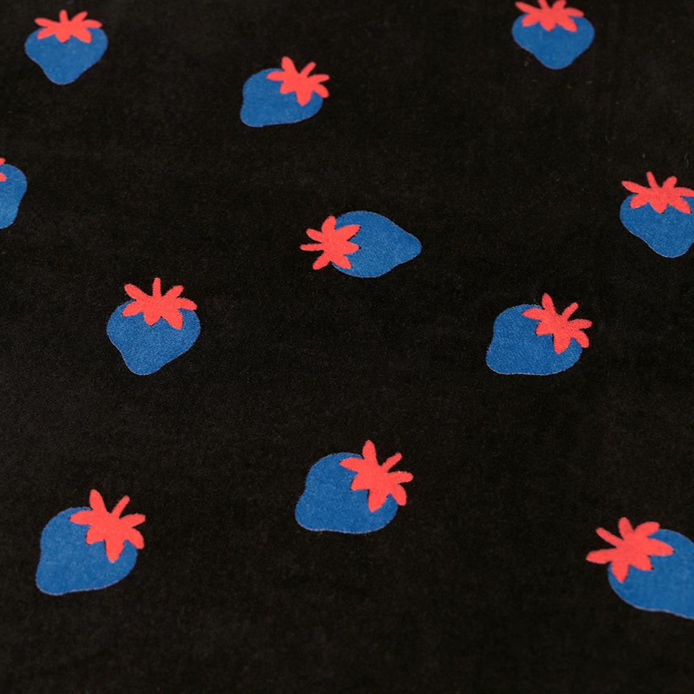 Black Printed Velvet 2384 - Fabrics4Fashion