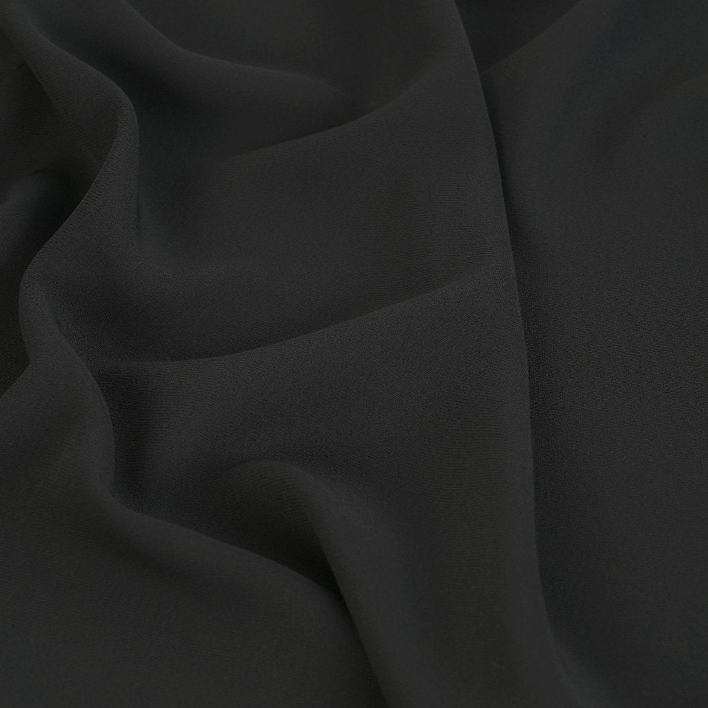 Black Rib Crepe 99739 - Fabrics4Fashion