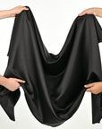 Black Satin Fabric 3754