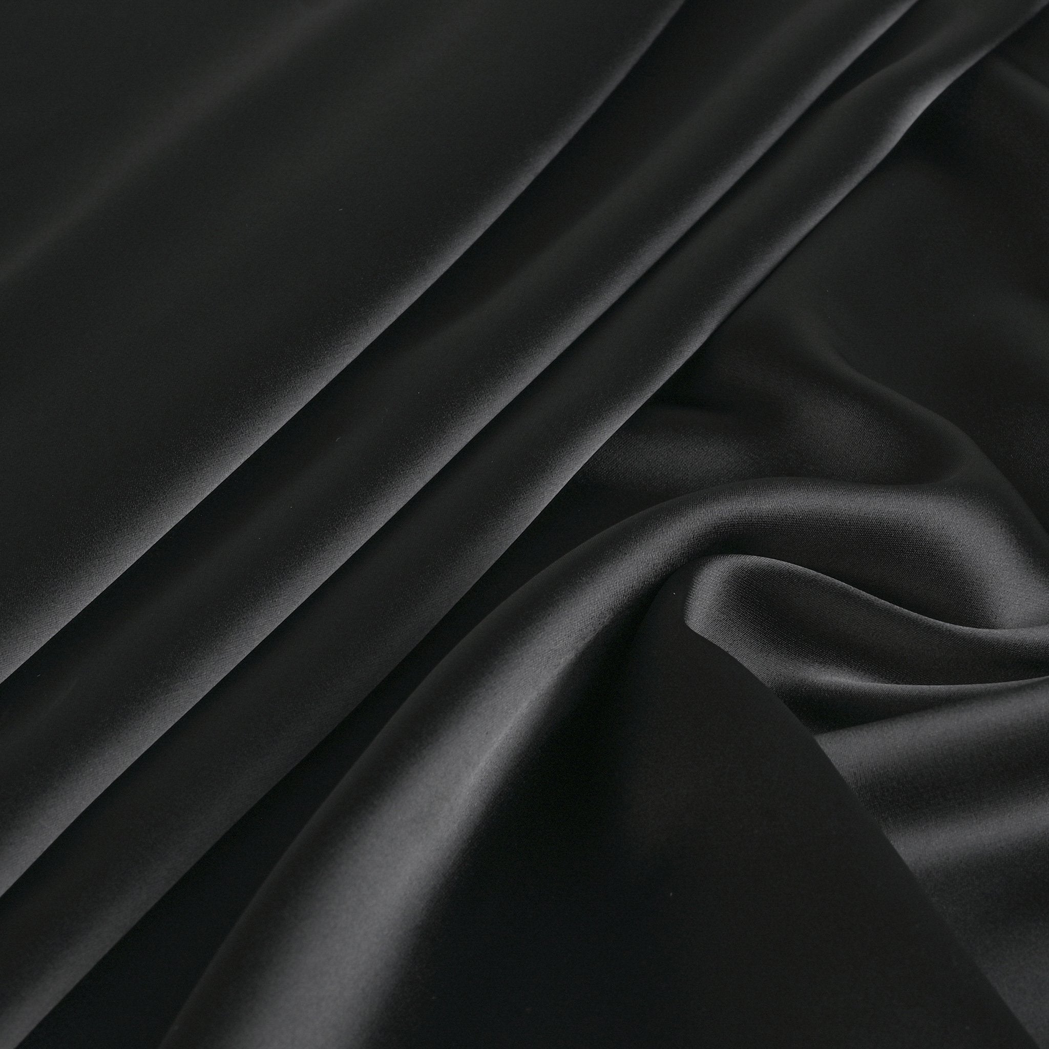 Black Satin Fabric 4079