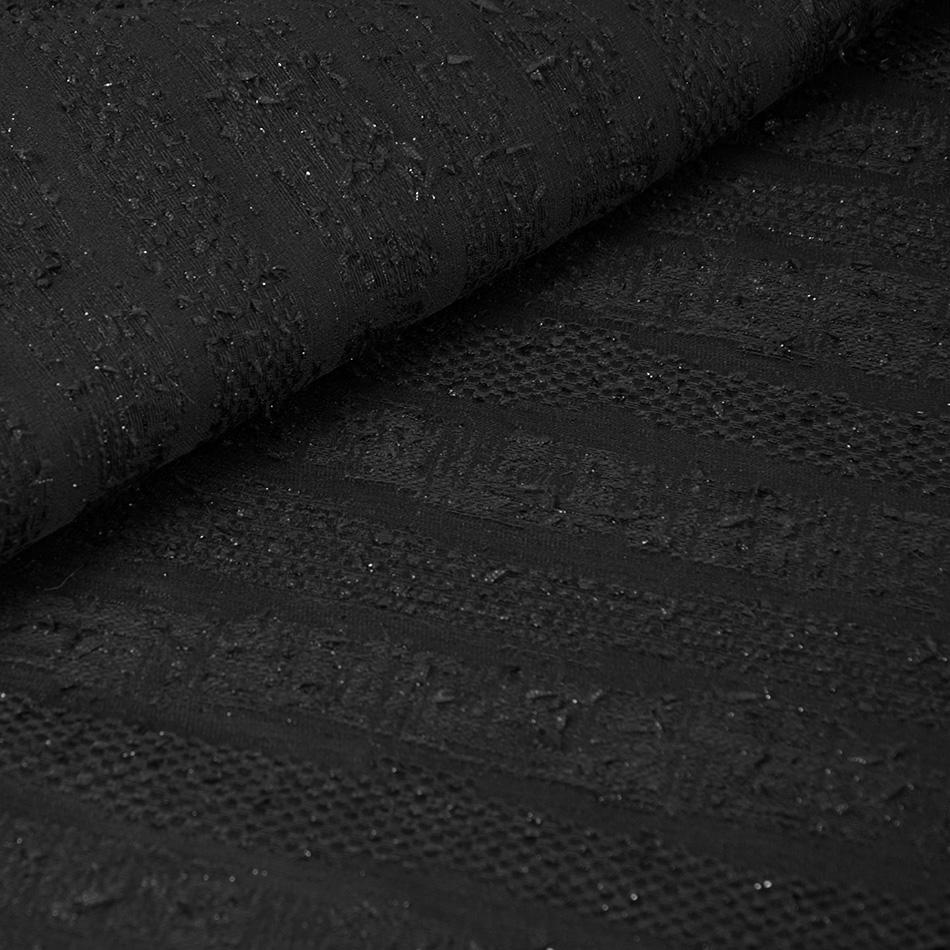 Black Sparkling Jacquard Blend 3095 - Fabrics4Fashion