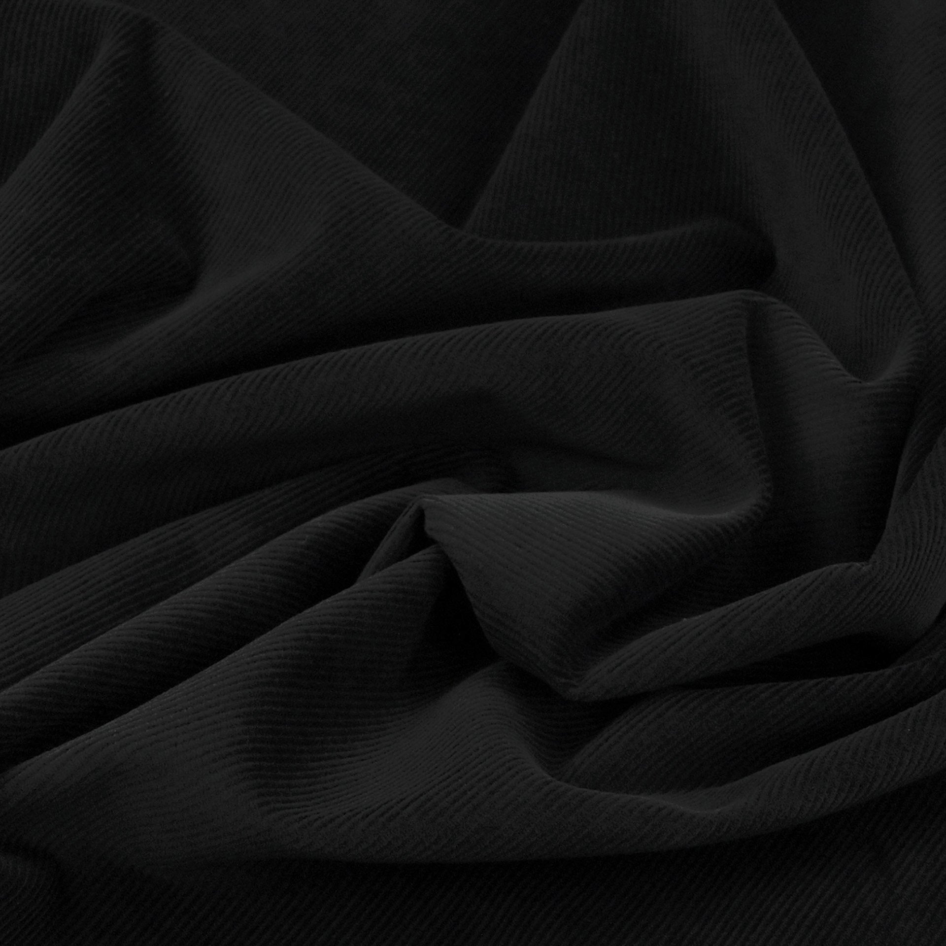 Black Stretch Corduroy Fabric 98187