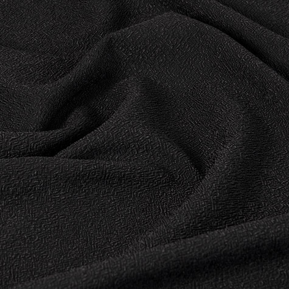 Black Stretch Textured Jacquard 5019 - Fabrics4Fashion