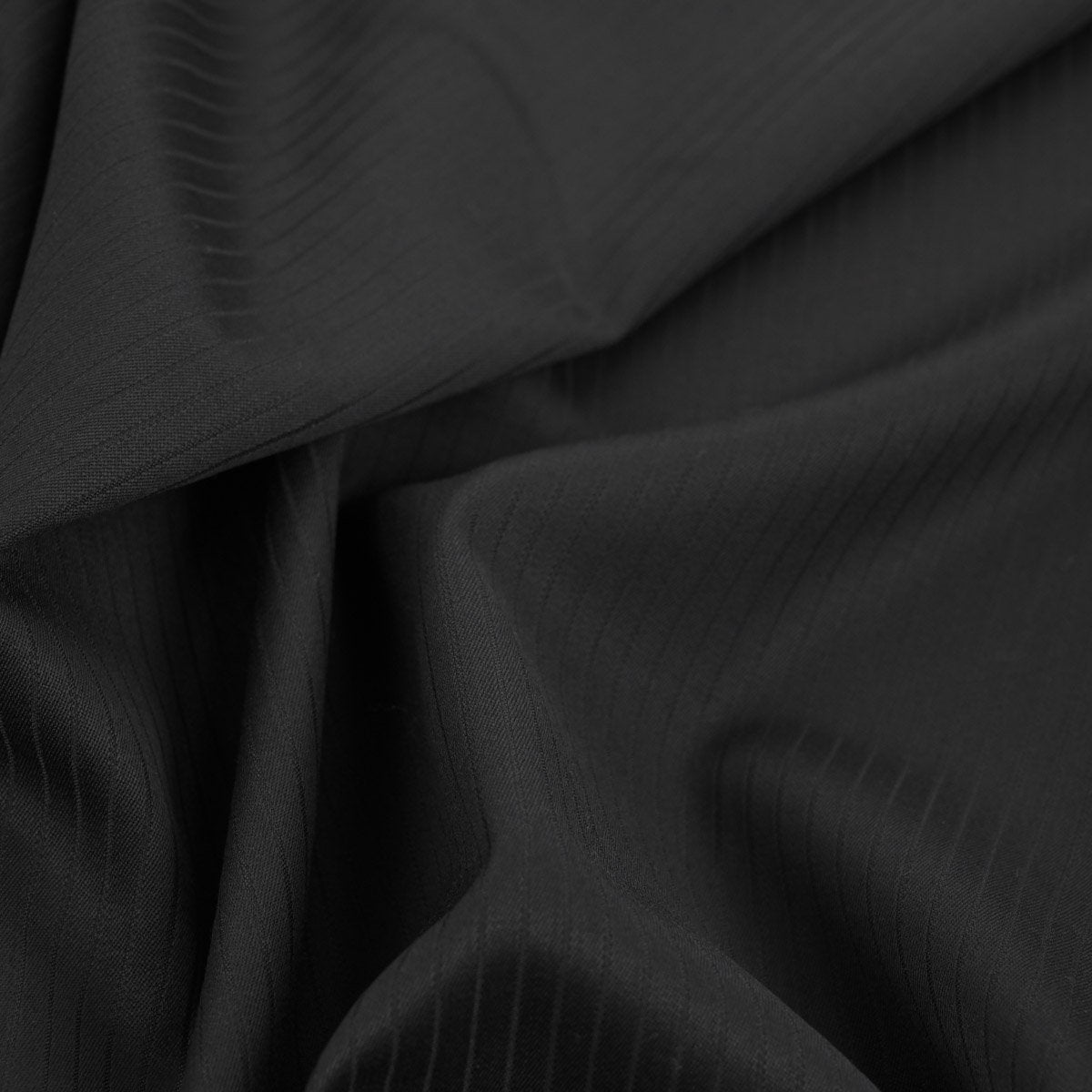 Black Stripped Suiting Fabric 97273