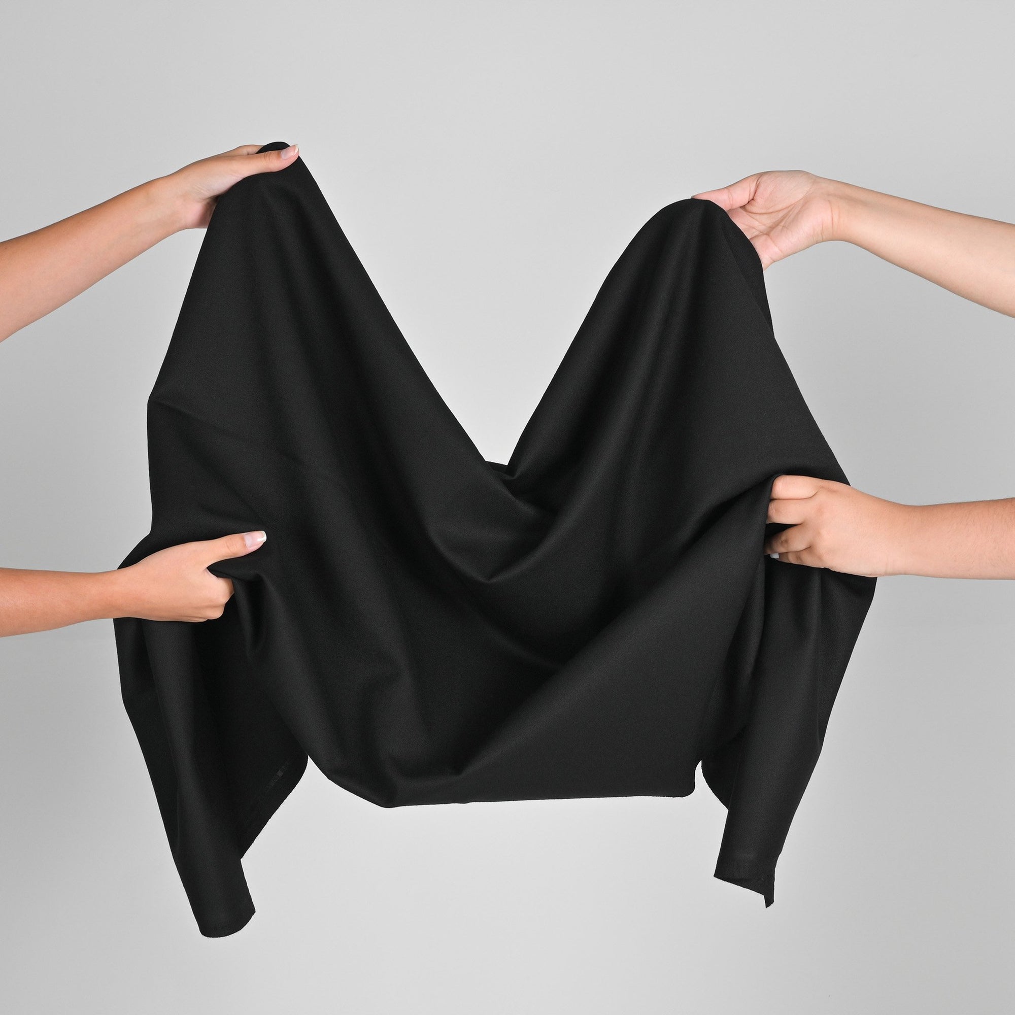 Black Tropical Wool Fabric 3199