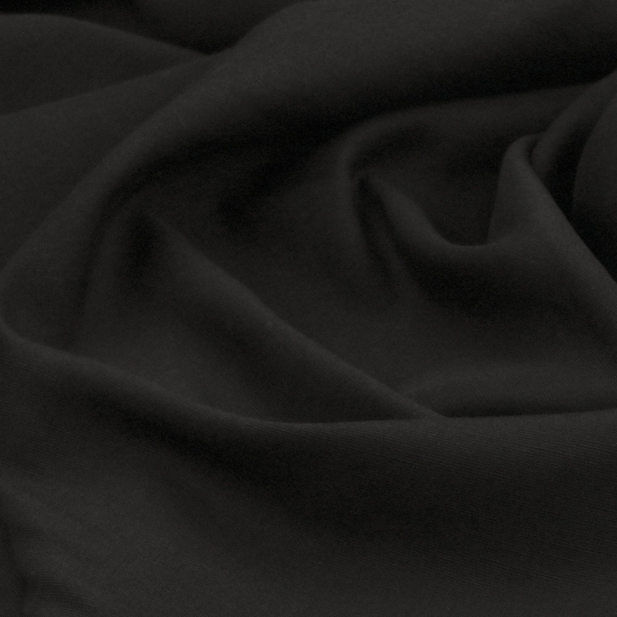 Black Viscose Linen Fabric 98344