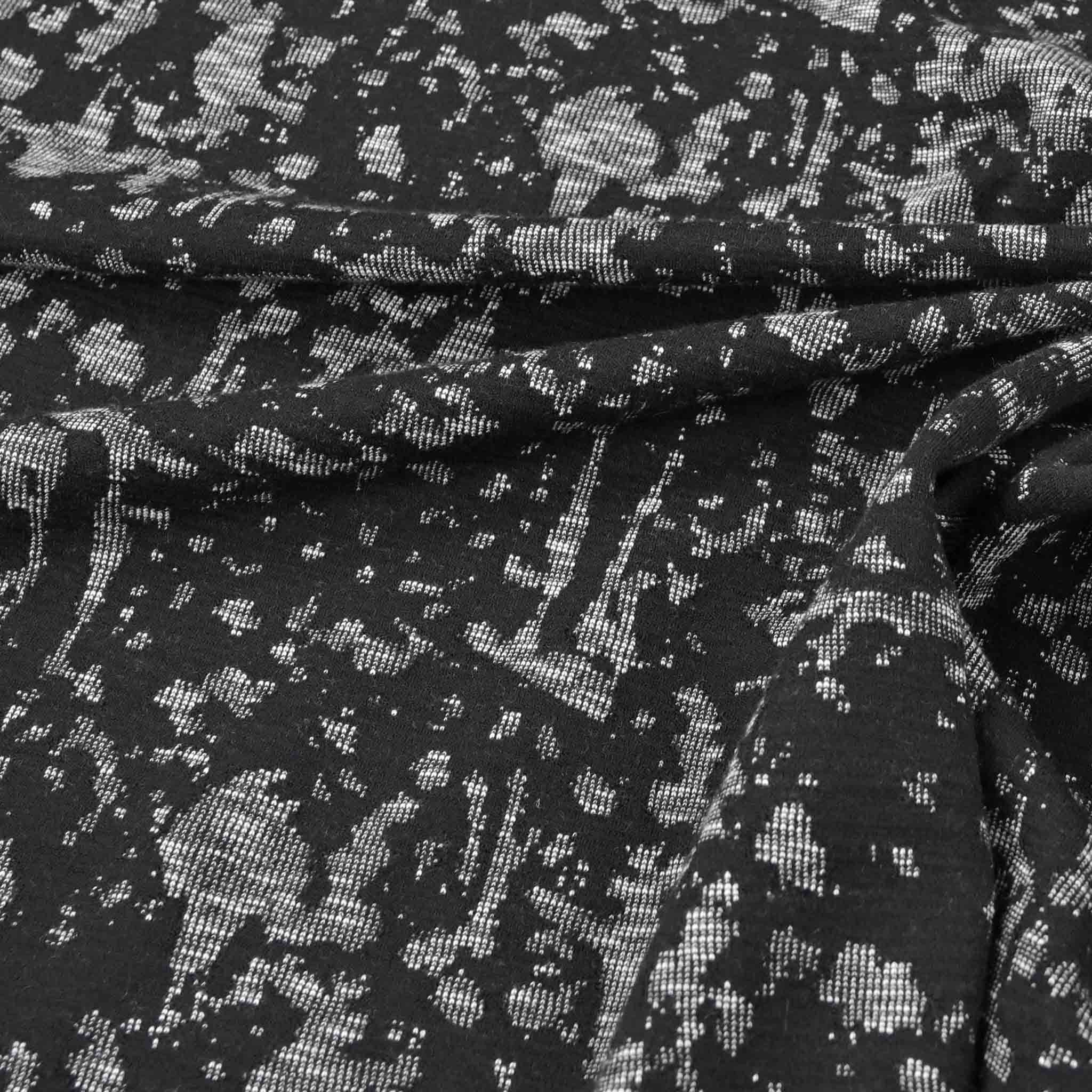 Black Jacquard Knit Fabric 97204