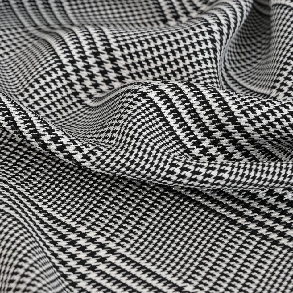 Black White Suiting Fabric 4404 - Fabrics4Fashion