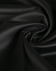 Black Wool Satin Fabric 4664