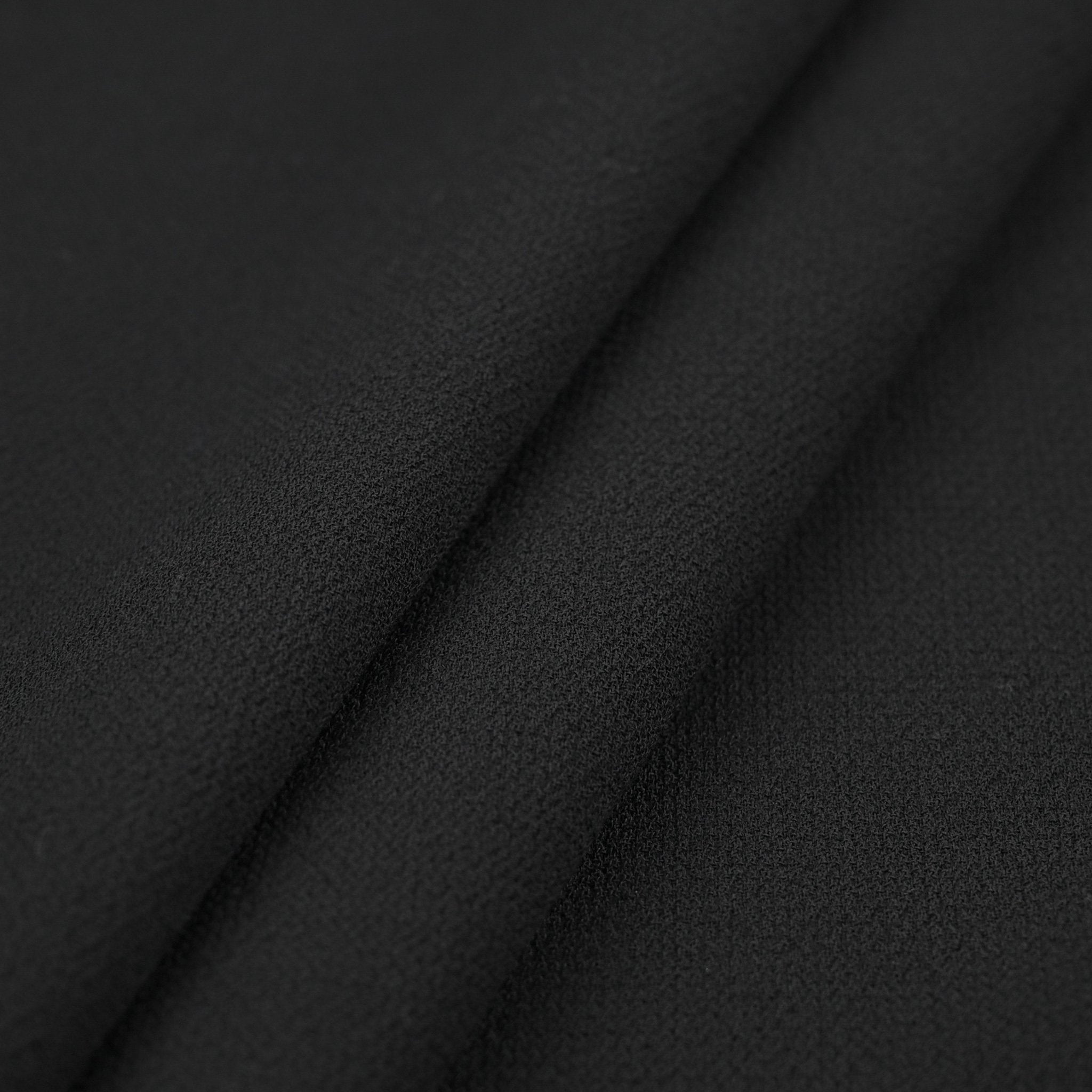 Black Woollen Crepe Fabric 97566