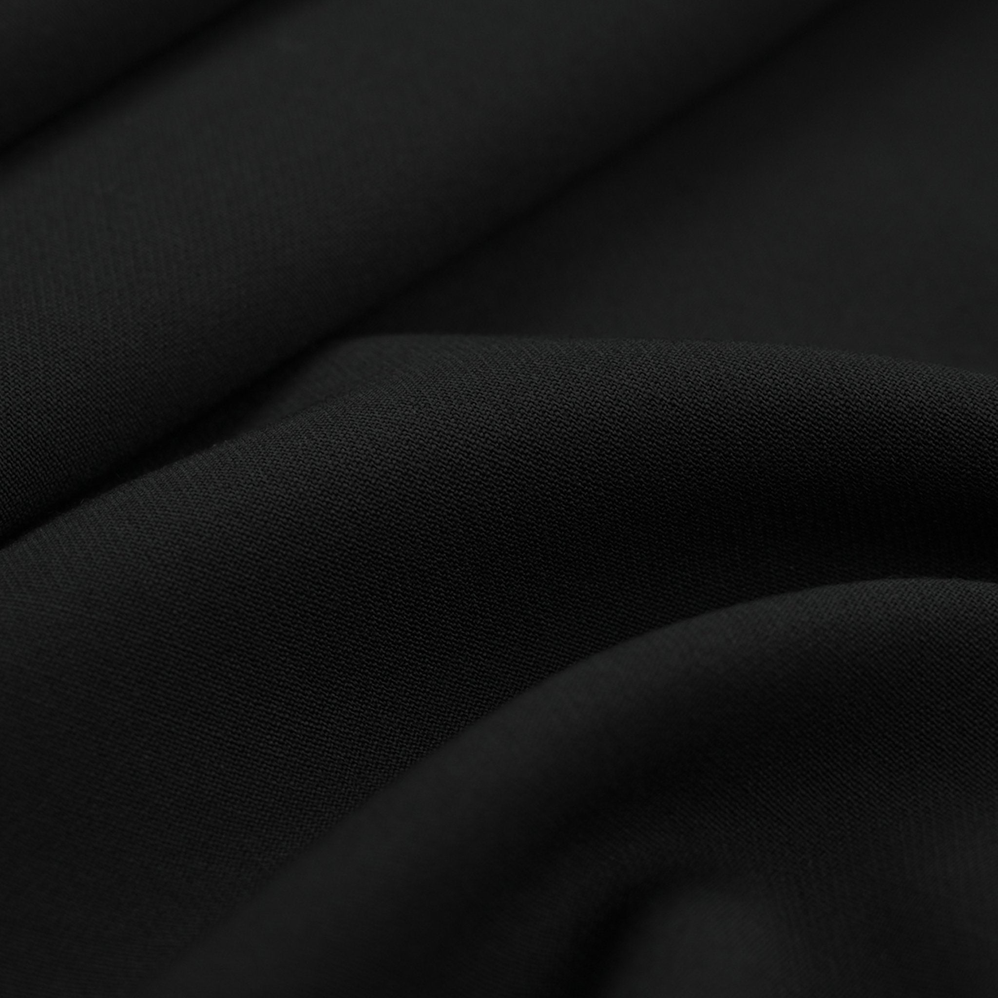 Black Woollen Crepe Fabric 97574