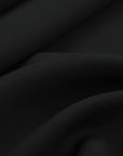 Black Woollen Crepe Fabric 97574