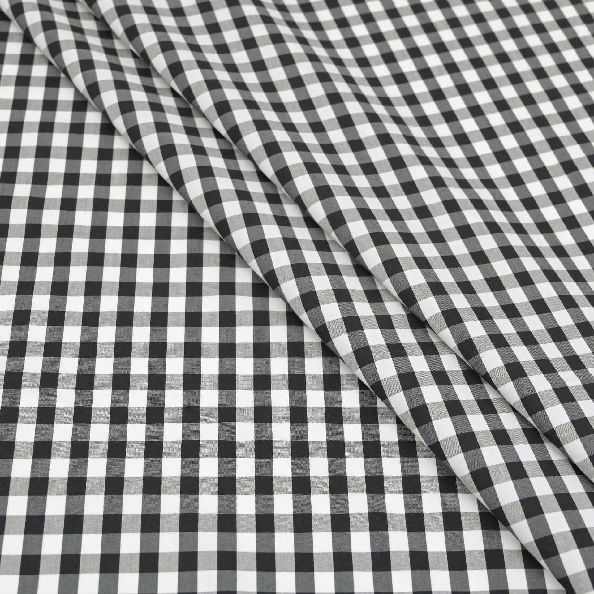 Black and White Check Fabric 367