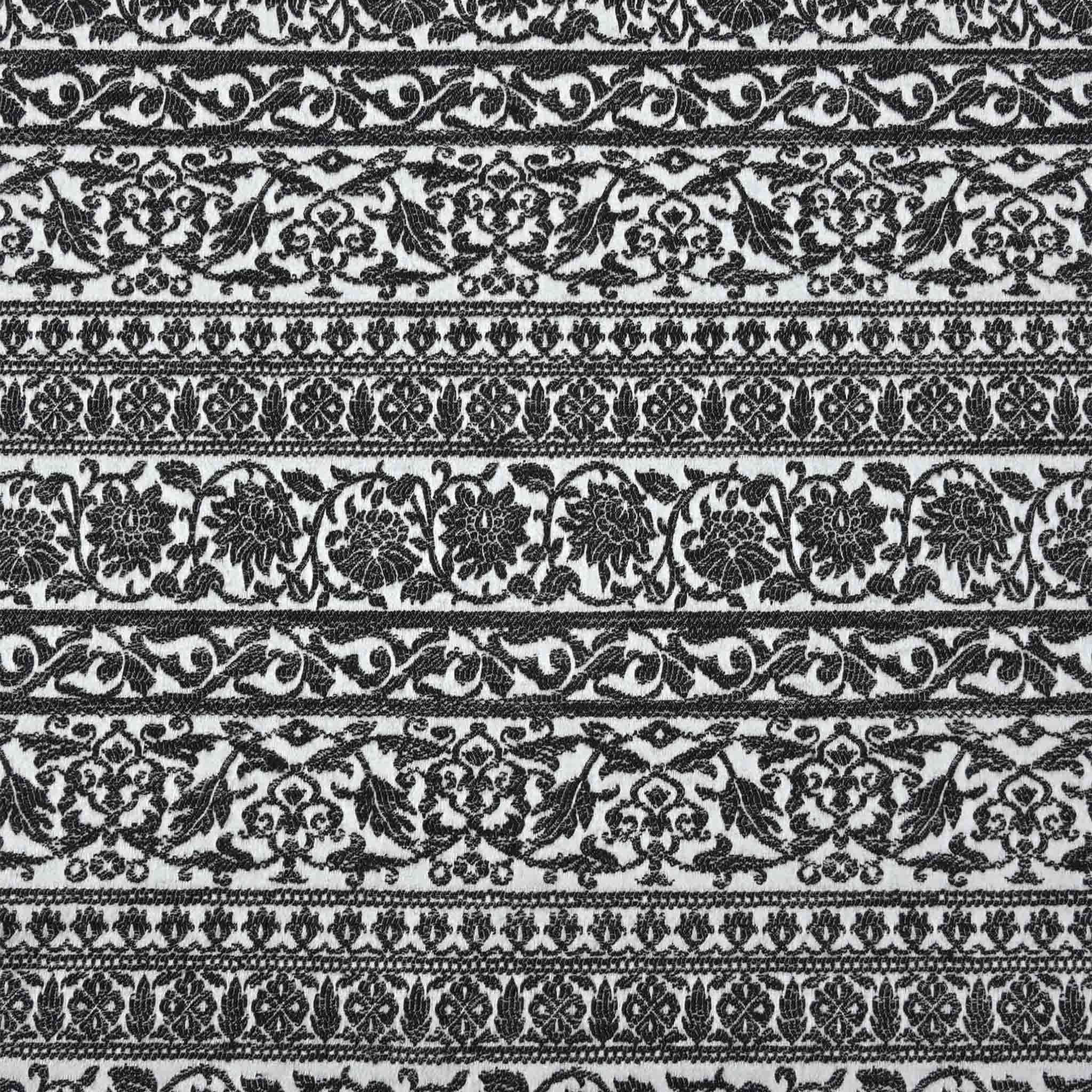 Black and White Jacquard Fabric 97203