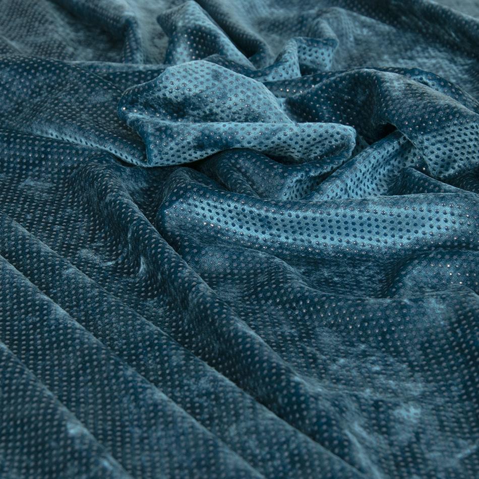 Blue Crystal Velvet Jersey 106 - Fabrics4Fashion