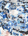 Blue Floral Print Fabric 2959