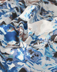 Blue Floral Print Fabric 2959