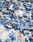 Blue Floral Print Fabric 2959