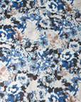 Blue Floral Print Fabric 2959